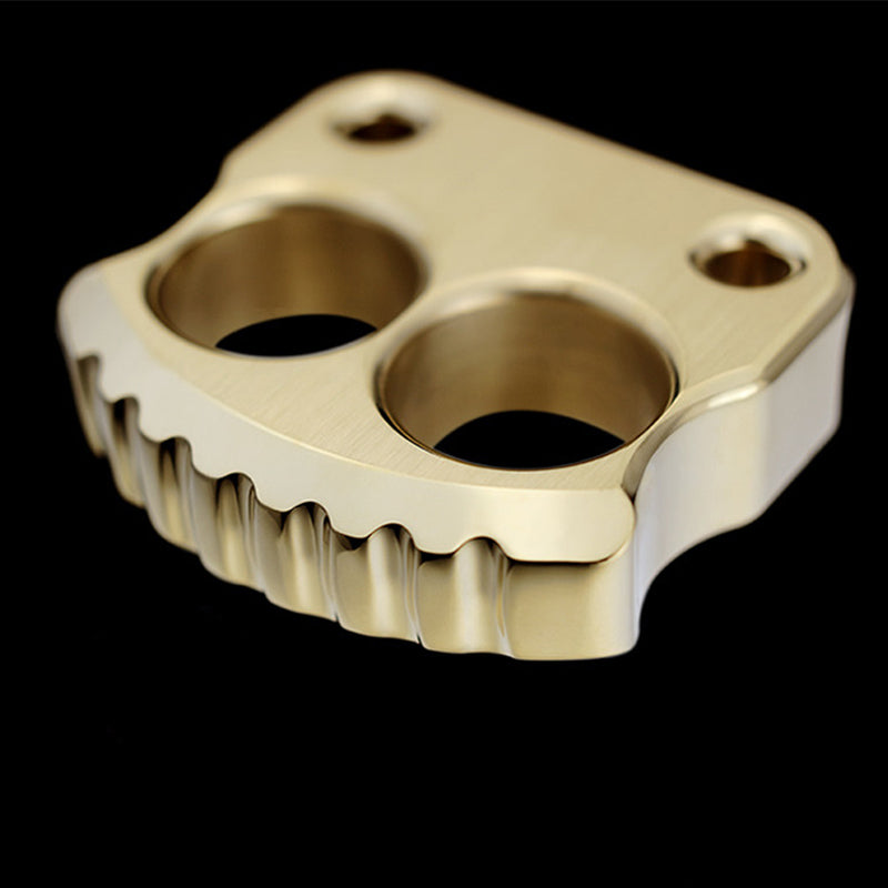 Mini Two Holes Brass Knuckle Dusters EDC Portable Outdoor Easy Tool