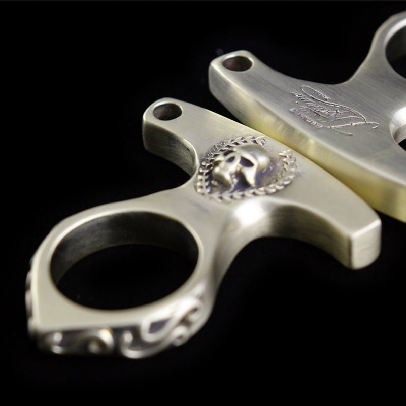 Vintage Skull Brass EDC Portable Knuckle Dusters