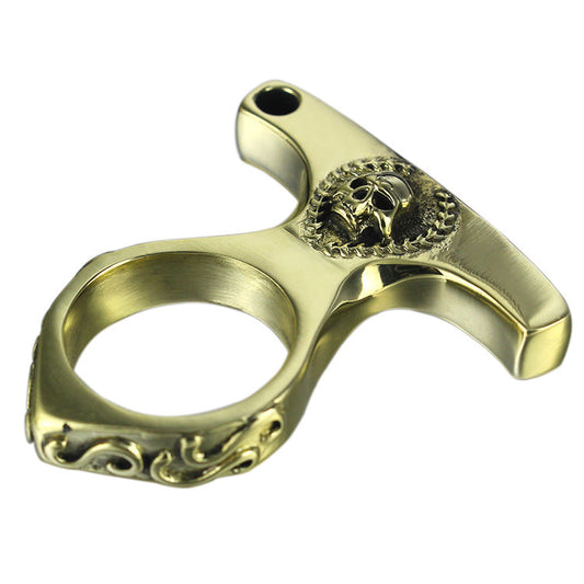 Vintage Skull Brass EDC Portable Knuckle Dusters