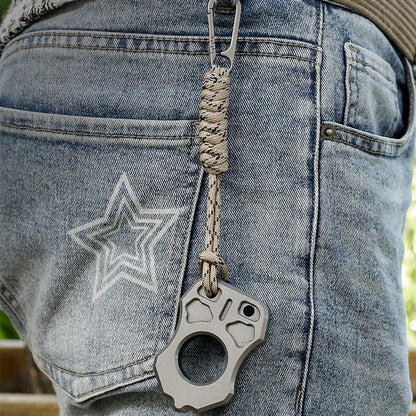 Single Hole Edc Portable 3CR13 Backpack Knuckle Dusters