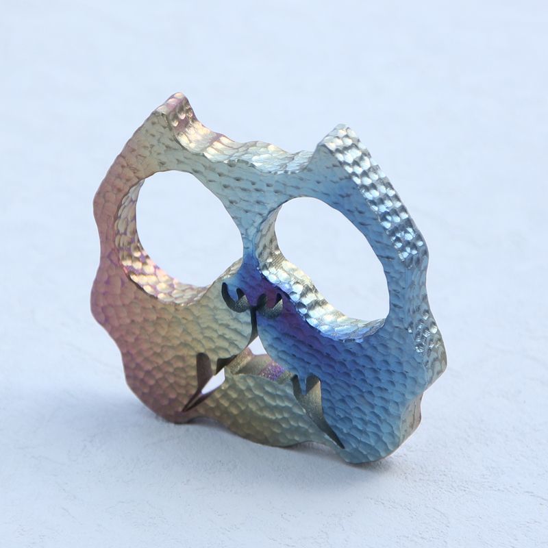 Dog Head Titanium Knuckle Dusters EDC Outdoor Tool