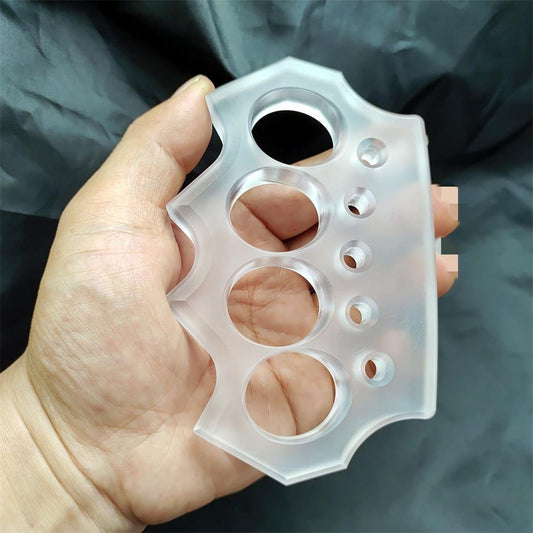 Transparent PC Plastic Knuckle Dusters Outdoor Tool EDC