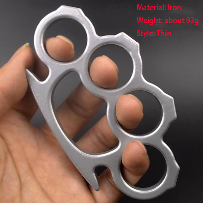 Iron Four Finger Outdoor Pocket EDC Knuckle Dusters