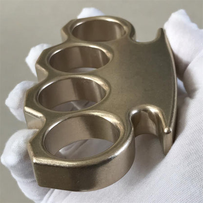 Stonewashed Classic Brass Knuckle Dusters Outdoor Tool