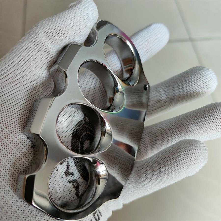 Mirror Polished Titanium Knuckle Dusters Outdoor Tool with Large Chamfer