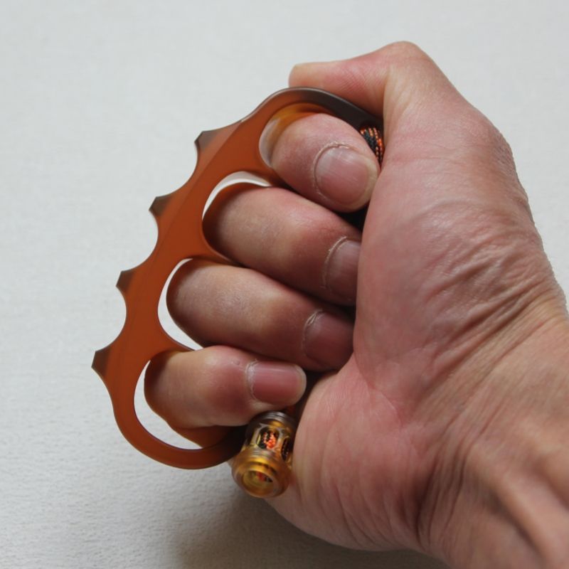 Large Amber Pea Outdoor EDC Knuckle Dusters
