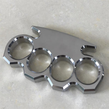 Classic 304 Steel Mirror Polished Large Hole Knuckle Dusters Outdoor Tool