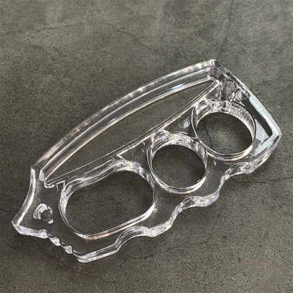 Plastic Transparent Knuckle Dusters Outdoor Edc Big Hole Tool