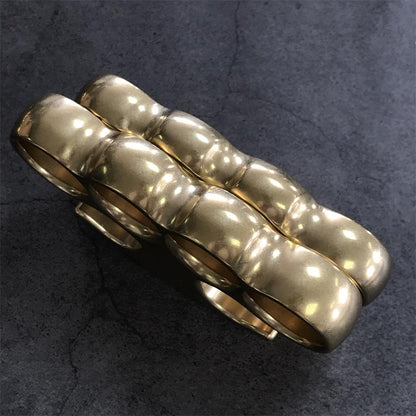 Classic Stonewashed Brass Knuckle Dusters Outdoor with Retro Design