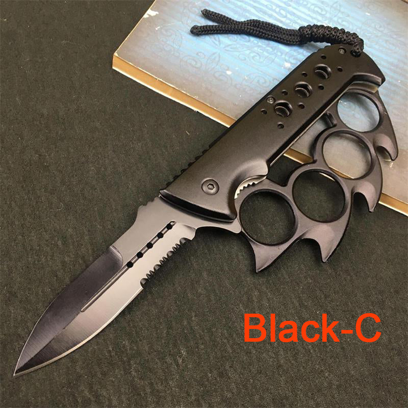 3Cr13 Steel Folding Outdoor Pocket Knuckle Dusters Knife