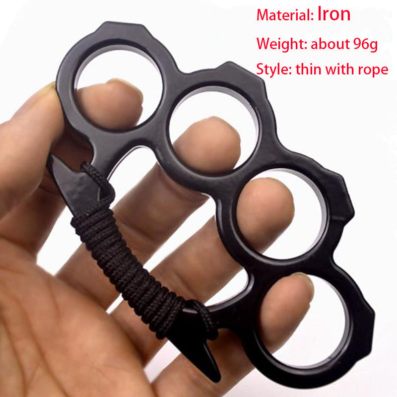 Iron Four Finger Outdoor Pocket EDC Knuckle Dusters