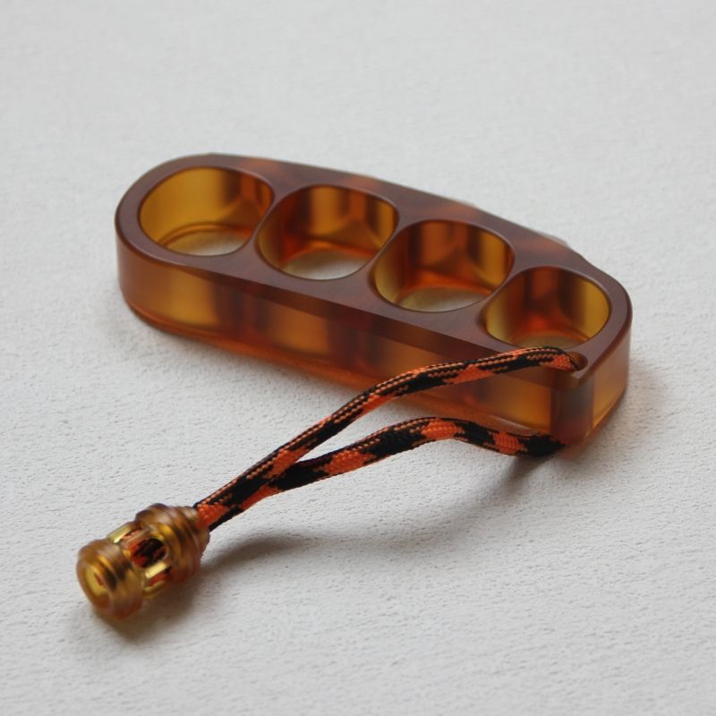 Large Amber Pea Outdoor EDC Knuckle Dusters