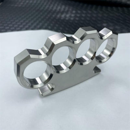 Classic 304 Steel Mirror Polished Large Hole Knuckle Dusters Outdoor Tool