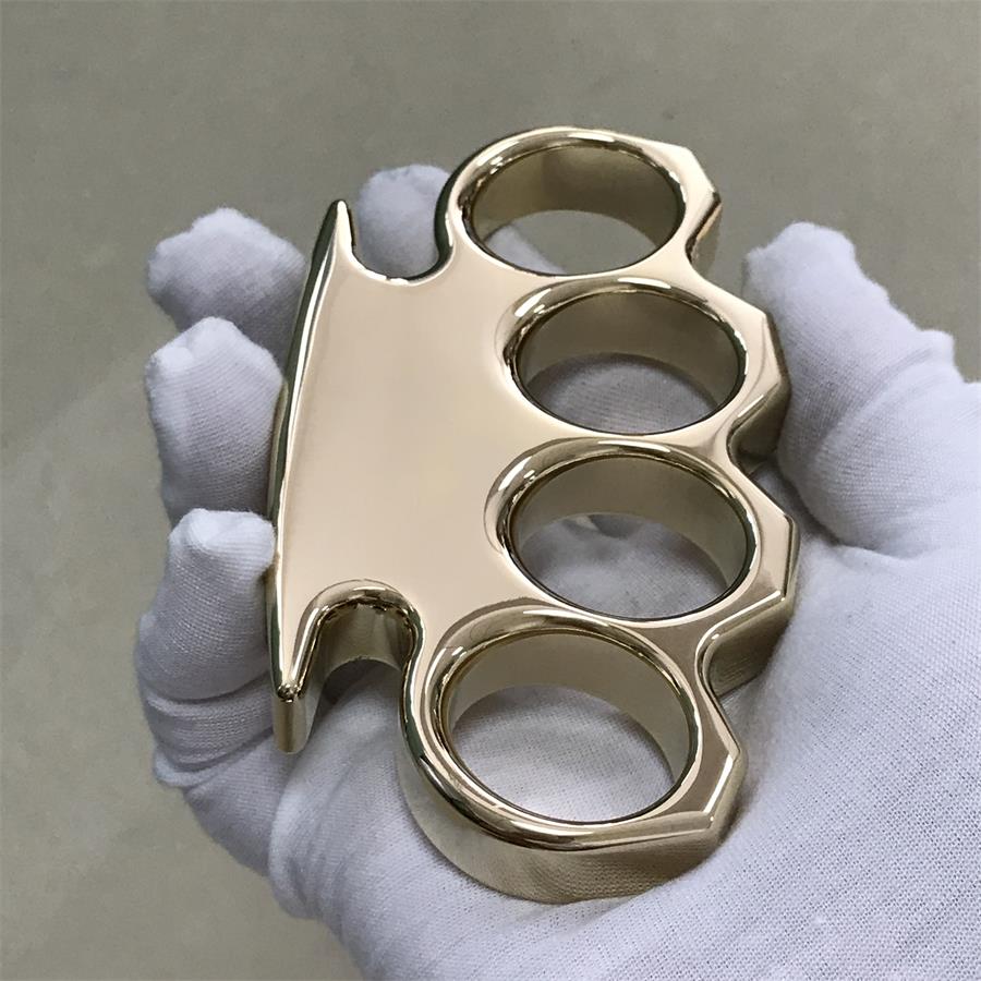 Mirror Polished Classic Brass Large Hole Knuckle Dusters Outdoor Tool