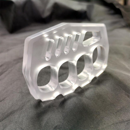 PC Transparent Knuckle Dusters Black Rope Hole Easily Carries Outdoor Tools