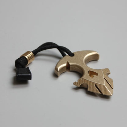 Outdoor Brass Decoration Knuckle Dusters EDC Keychain Portable Backpack Pendant Tool