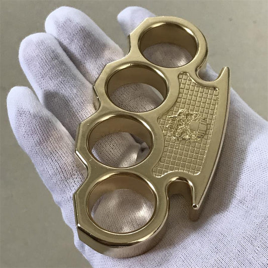Classic Mini Skull Brass Knuckle Dusters Outdoor EDC Tool