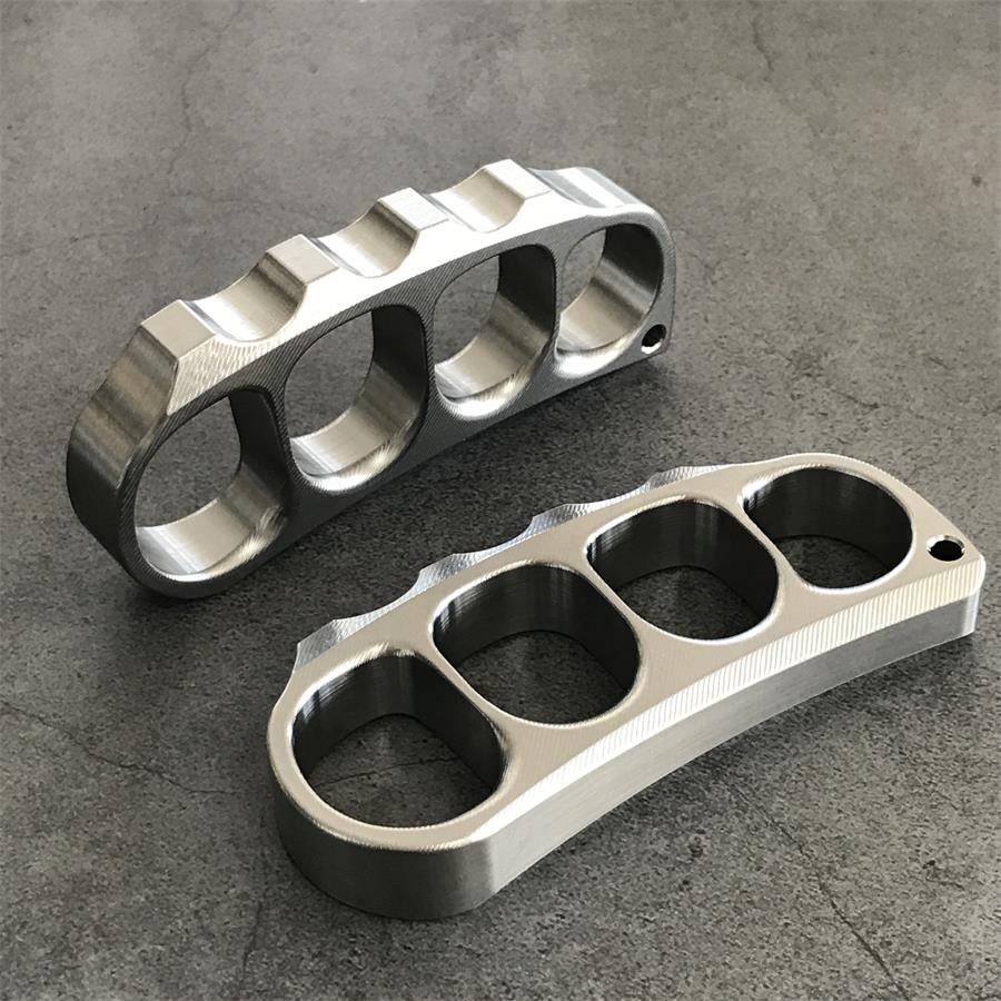 Titanium Pea Knuckle Dusters with Surface Texture Design EDC Tool