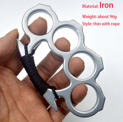 Iron Four Finger Outdoor Pocket EDC Knuckle Dusters