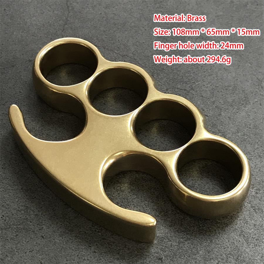 Classic Stonewashed Brass Knuckle Dusters Outdoor with Retro Design