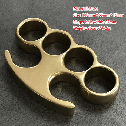 Classic Stonewashed Brass Knuckle Dusters Outdoor with Retro Design