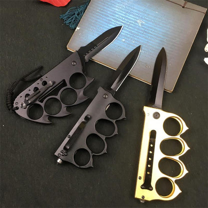 3Cr13 Steel Folding Outdoor Pocket Knuckle Dusters Knife
