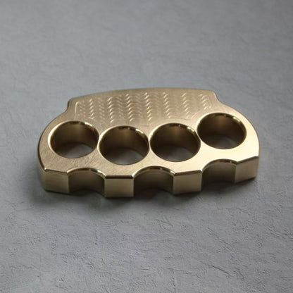 Wave Pattern Design Brass Knuckle Dusters Thick Outdoor Tool