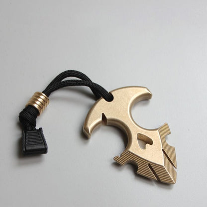 Outdoor Brass Decoration Knuckle Dusters EDC Keychain Portable Backpack Pendant Tool