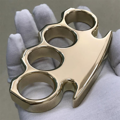 Mirror Polished Classic Brass Large Hole Knuckle Dusters Outdoor Tool