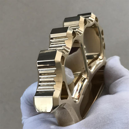 Thickened Solid Brass Knuckle Dusters Outdoor EDC Tool