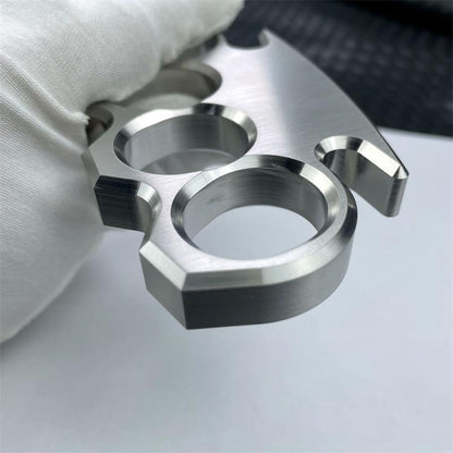 Classic 304 Steel Mirror Polished Large Hole Knuckle Dusters Outdoor Tool
