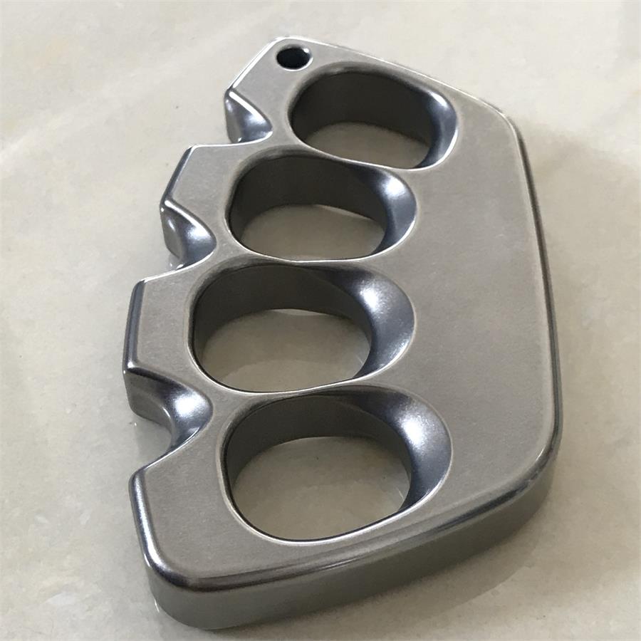 Big Hole Titanium Creative Stonewashed Polished Knuckle Dusters