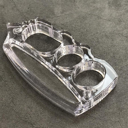 Plastic Transparent Knuckle Dusters Outdoor Edc Big Hole Tool