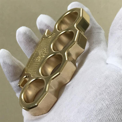 Classic Mini Skull Brass Knuckle Dusters Outdoor EDC Tool