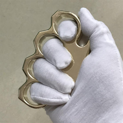 Mirror Polished Classic Brass Large Hole Knuckle Dusters Outdoor Tool