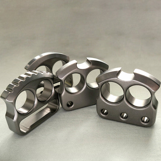 Multifunctional Light Weight Two Hole Titanium Alloy Knuckle Dusters Bottle Opener