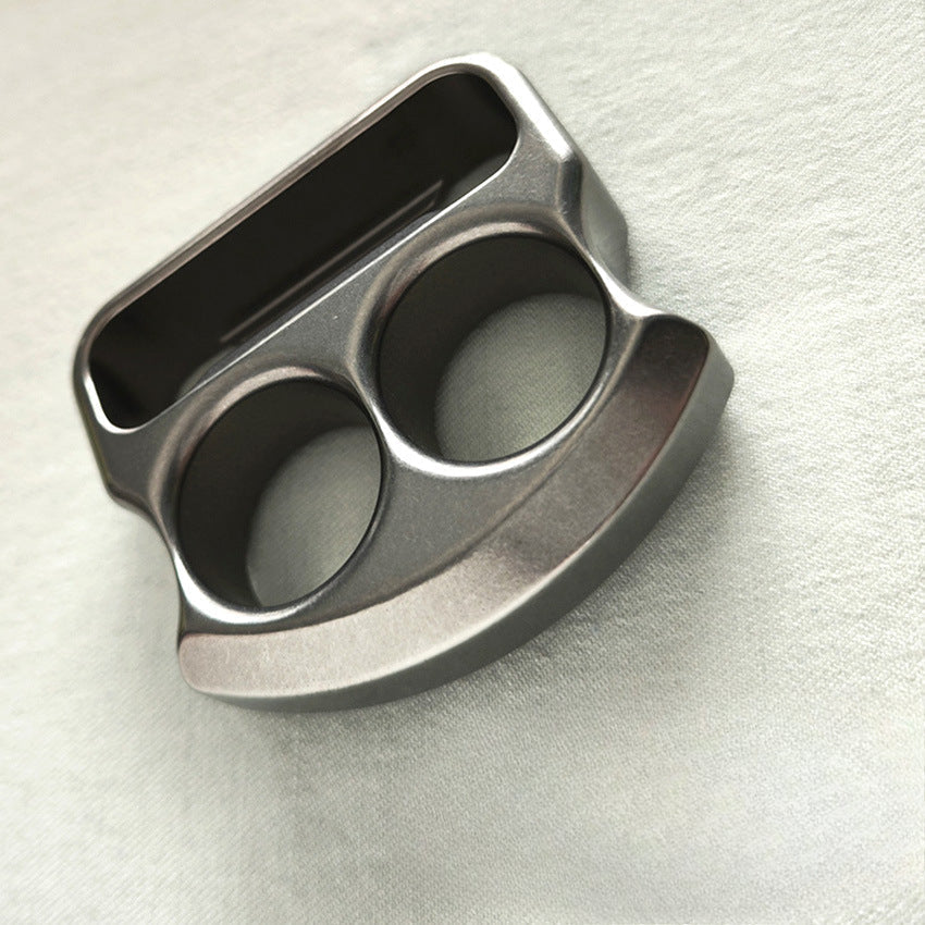 Multifunctional Light Weight Two Hole Titanium Alloy Knuckle Dusters Bottle Opener