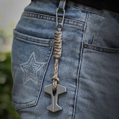 Mini Thickened Knuckle Dusters EDC Bottle Opener with Lanyard