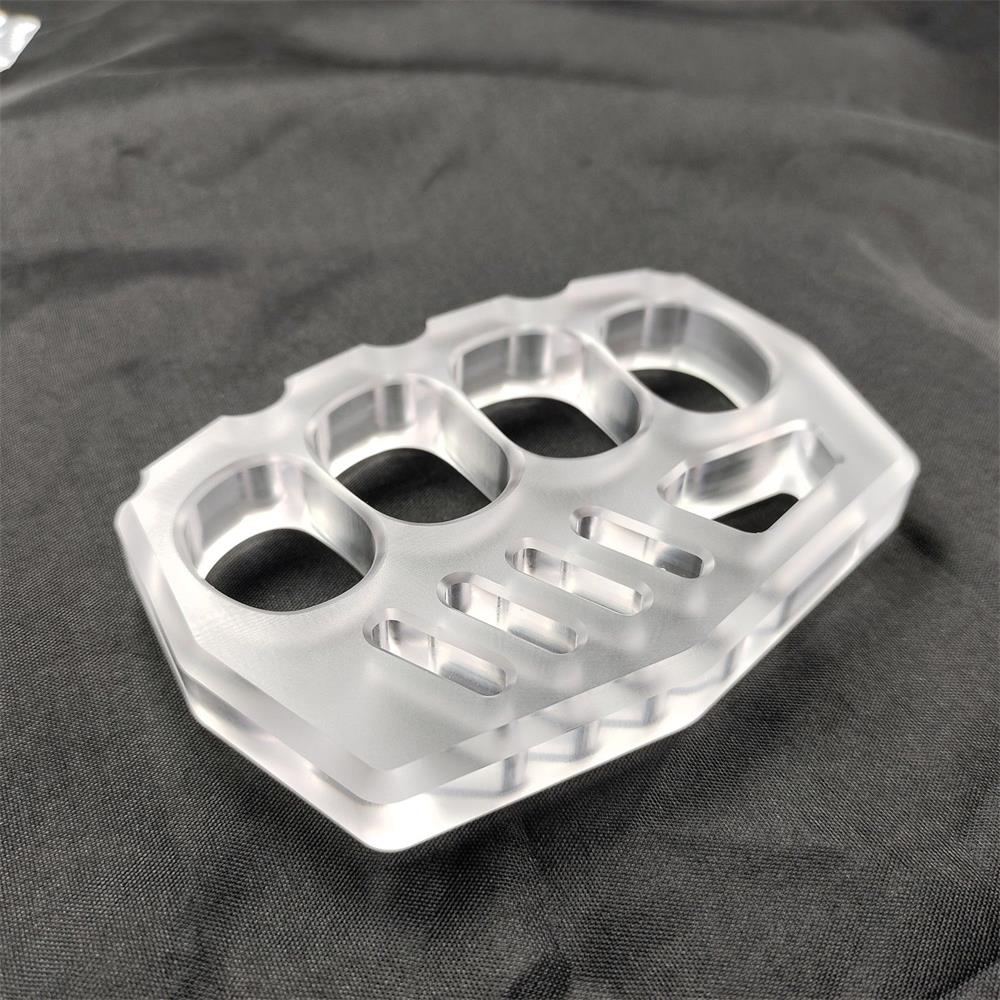 PC Transparent Knuckle Dusters Black Rope Hole Easily Carries Outdoor Tools