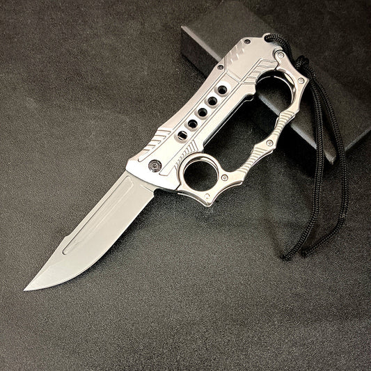 Foldable Outdoor Portable EDC Two-in-one Knuckle Dusters Knife