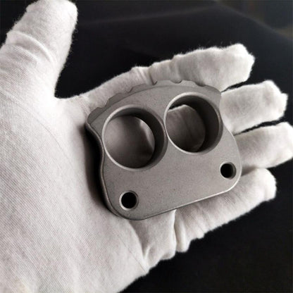 Thick Steel Skull Knuckle Dusters Portable EDC Keychain Backpack Outdoor Tool
