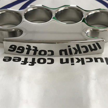 Classic Mirror Steel Knuckle Dusters with Chamfering Design Outdoor Tool