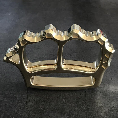Thickened Solid Brass Knuckle Dusters Outdoor EDC Tool