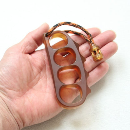 Large Amber Pea Outdoor EDC Knuckle Dusters