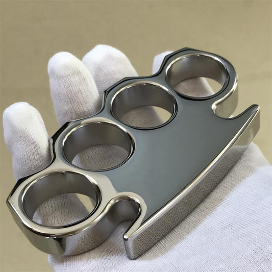 Classic Mirror Steel Knuckle Dusters with Chamfering Design Outdoor Tool