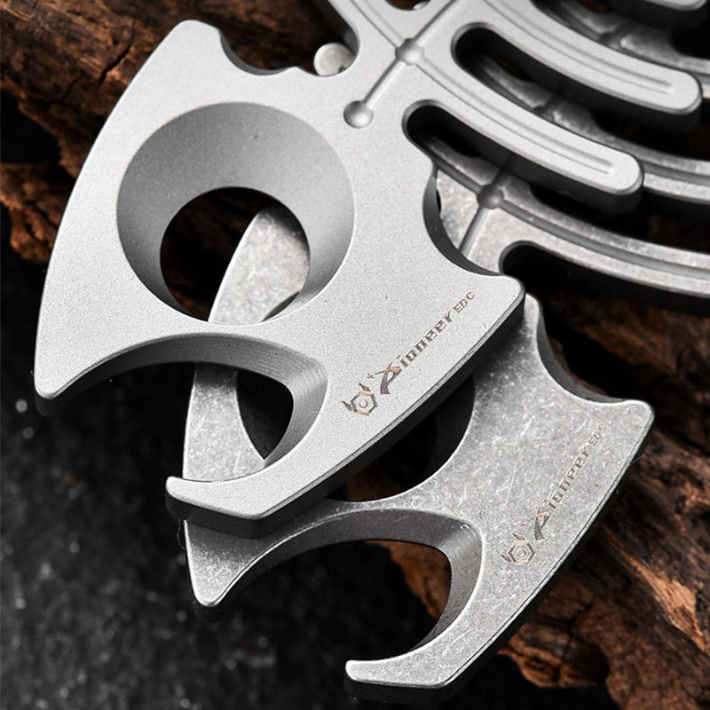 Multifunctional Rope Hole Bottle Opener Titanium EDC Tool Hung on Backpack