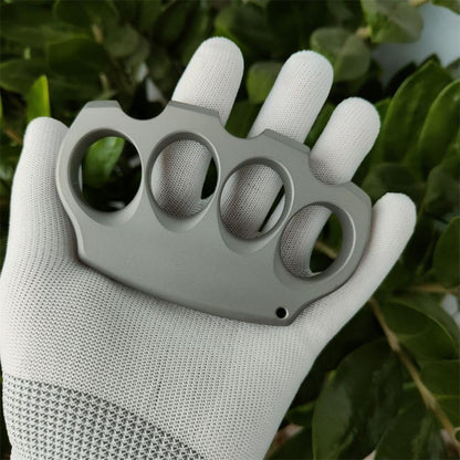 Sandblasted Titanium Alloy Four Hole Knuckle Dusters