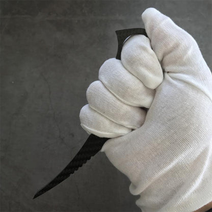 Carbon Fiber Outdoor EDC Tool with Large Hole and Small Hole Knife