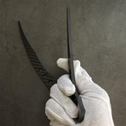 Carbon Fiber Outdoor EDC Tool with Large Hole and Small Hole Knife