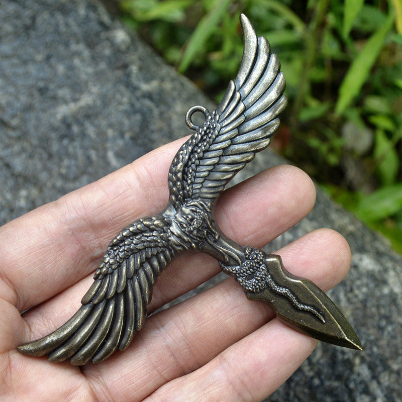 Outdoor Eagle Sheep Shape Travel Keychain Knuckle Dusters